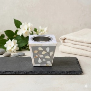 Handmade Mother of Pearl Incense Burner <b>Mini</b> Aromatherapy Diffuser Holder Floral Cutout <b>Desk</b> Decor - Product Image 6