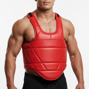 Protector de Pecho de Taekwondo de Cuero PU de Primera Calidad Multiusos, Protector Corporal de Artes Marciales, Equipo de Seguridad, Chaleco de Entrenamiento para Niños y Adultos - Product Image 3