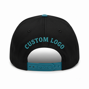 Casquette Snapback personnalisée bicolore en corde tressée avec broderie 3D en relief, structurée, profil haut, en sergé de coton, pour le golf et le baseball, OEM - Product Image 5