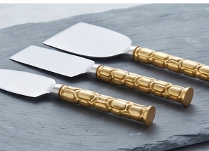 Premium Quality <b>Cheese</b> <b>Knives</b> <b>Set</b> In Stainless Steel With Gold Finished Handle Perfect For Wedding Tabletop And Dining Use - Product Image 3