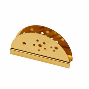 Porte-serviettes en métal doré au design moderne, support de papier absorbant autoportant en acier inoxydable pour cuisine, table à manger, restaurant - Product Image 1