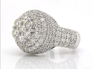 Round Cut <b>Iced</b> Cut Certified Classic Men's Hip Hop CZ Diamond <b>Ring</b> Heavy Luxury in 925 Sterling Silver Jewelry Gift for Him - Product Image 2