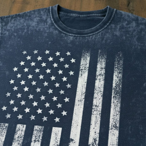Camiseta Oversize de Algodón 100% de Punto Grueso para Hombre y Mujer, Estampado DTG, Negra, Personalizada, Vintage, Lavado Ácido - Product Image 5