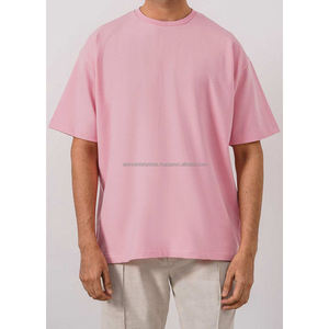 เสื้อยืดโอเวอร์ไซส์สำหรับผู้ชายเสื้อยืดคอกลมแขนสั้นเสื้อเจอร์ซีย์ดีไซน์เรียบง่ายสวมใส่สบายปรับแต่งได้ - Product Image 2