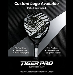 Raqueta de Pádel de Fibra de Carbono JN4025 Premium, Diseño Power Attack, para Jugadores Avanzados, Equipo de Pádel Personalizado, Venta al Por Mayor de Fábrica - Product Image 4