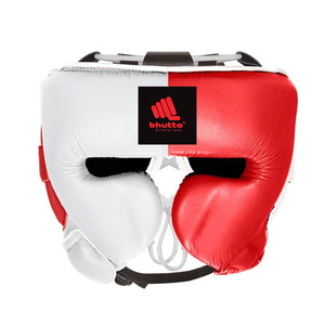 Ensemble d'entraînement de boxe professionnel Bhutta Enterprises, gants de sparring en cuir bicolore avec gants de boxe assortis, protège-glandes et protège-tête - Product Image 4