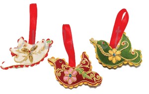 Adornos Navideños Colgantes de Alta Calidad, Pájaros de Plumas Cuadrados Hechos a Mano, Encantadores Adornos Colgantes para Árboles de Navidad - Product Image 3