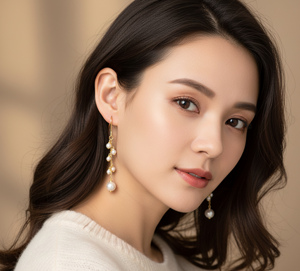 Pendientes de perlas de agua dulce chapados en oro clásico de plata 925, joyería de boda para mujer, pendientes de perlas chapados en oro - Product Image 4