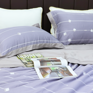 Luxueux sophistiqué de style américain respectueux de l'environnement 600s ¥ 4 pièces pour ensemble de housse de couette Soft Cool Premium Modern Literie - Product Image 2