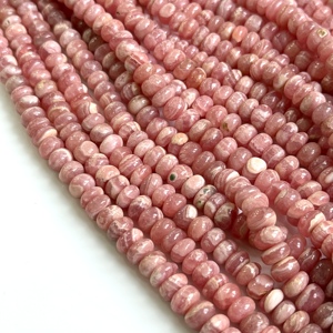 Natural Rhodochrosite Faceted Rondelle <b>Beads</b> 5-9MM Premium Rhodochrosite Gemstone <b>Bead</b> Strand 16 Inch Loose <b>Stone</b> <b>Beads</b> in Bulk - Product Image 5