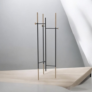 Modern Metal Standing Hanger Coat <b>Rack</b> for Living Room and Apartment - Product Image 5