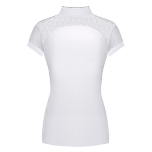 Camisas de equitación personalizadas para mujer, de algodón blanco, manga larga, transpirables, elegantes, de alto rendimiento, capa base para montar a caballo. - Product Image 3