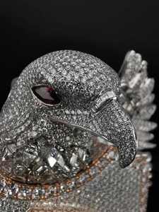 Colgante Personalizado para Hombre de Plata de Ley 925 con Moissanita VVS en Corte Baguette, Estilo Hip Hop, con Certificado - Product Image 2