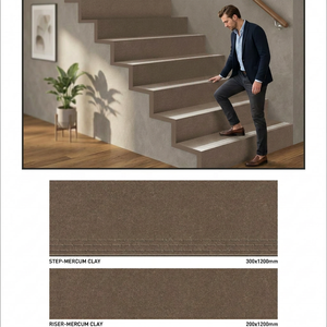 Carreaux de marche en porcelaine vitrifiée semi-mate antidérapante de qualité d'exportation Vistaar, carreaux de céramique pour escaliers 300x1200mm - Product Image 1