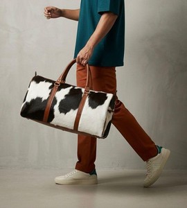 กระเป๋าเดินทางหนังวัวแท้ขนสัตว์แบบหรูหรา กระเป๋าถือแบบดัฟเฟิลสำหรับวันหยุดสุดสัปดาห์ กระเป๋าเดินทางขึ้นเครื่องบิน OEM สำหรับส่งออก รุ่น LHTB-0096 - Product Image 6