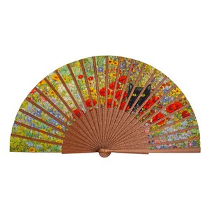 Abanico de Madera Natural Pintado a Mano al por Mayor, Diseño Artístico Moderno, Ligero, Portátil y Ecológico - Product Image 1