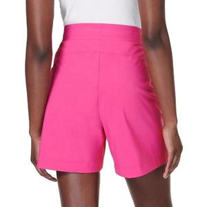 Shorts de punto de color liso para mujer, cintura media, con bolsillos, cierre con cordón, ajuste holgado informal, transpirables, para hacer ejercicio - Product Image 3