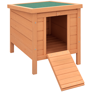 Grande Casetta Classica in Legno di Abete per Conigli con Tetto Apribile per Porcellini d'India - Uso Interno/Esterno - Product Image 1