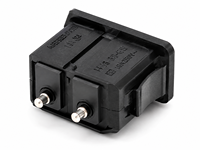 Soket Inlet Daya Premium IEC 60320 C8 2 Pin, Konektor Panel Mount AC Tahan Lama, Solusi Masukan Daya yang Aman & Andal, Harness
