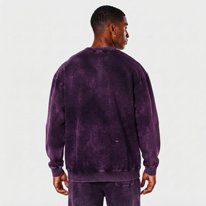 Sudadera Casual para Hombre, Oversize, Estilo Vintage, Cuello Redondo, Nueva Colección 2026, Hecha a Medida, Lavado Ácido, 100% Algodón, Invierno - Product Image 3