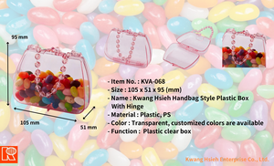 Huang Kwang hlyh — Mini boîte en plastique transparent, sac à main d'emballage de bonbons, nouveau - Product Image 4