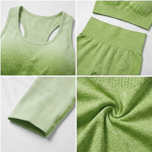 Conjunto de Yoga para Mujer, de Moda, Ligero, de Secado Rápido, Diseño Sólido, Logotipo Personalizado, Transpirable, Cintura Elástica, Ropa Deportiva - Product Image 3