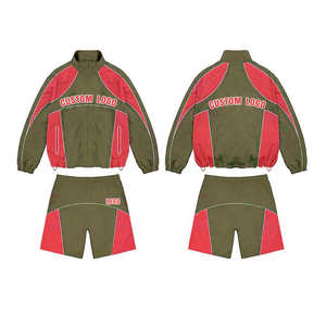 Ensemble de survêtement coupe-vent à capuche de dernière génération pour adultes, veste et short de sport haut de gamme en deux pièces - Product Image 6