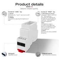 GL-SD-003P Gledopto Interrupteur variateur intelligent ZigBee sur rail DIN sans neutre pour éclairage LED dimmable, compatible avec les pilotes LED, Alexa et Homey
