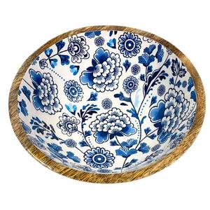 ชามสลัดไม้ทรงกลมเรียบ ชามข้าง ชามเสิร์ฟไม้สำหรับสลัดผลไม้สดและอาหารครอบครัว สำหรับรับประทานที่บ้านและครัว จากอินเดีย - Product Image 4