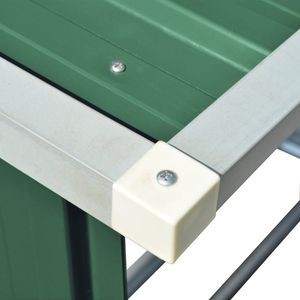 Casetta da Giardino in Acciaio Zincato Verde per Stoccaggio Tronchi, Dimensioni 163x83x154 cm - Product Image 6