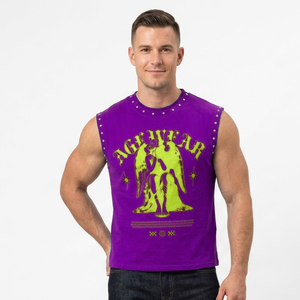 Custom Logo High Quality Casual Fashion 2026 New Design Men's Sleeveless Fitness Gym Tank Top Breathable Quick Dry Anti-Pilling - Product Image 4