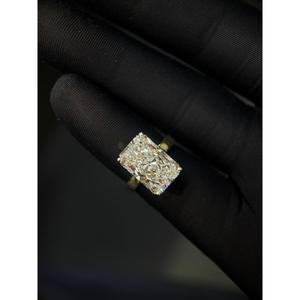 แหวนเพชรทรงรัศมี 10 กะรัต เพชรเลี้ยงในห้องปฏิบัติการ ทอง 14K เพชรข้าง 1.8 กะรัต แหวนหมั้นแบบวงแหวนซ่อน - Product Image 5