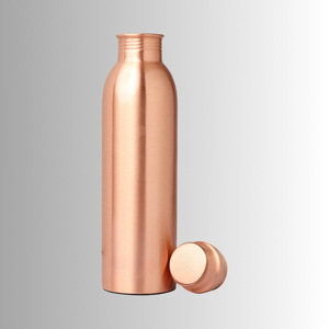 Vente en gros de porte-gobelets modernes en cuivre poli mat, bouteille d'eau avec bouchon à vis, antidérapant, portable, écologique, réutilisable, logo personnalisé. - Product Image 6