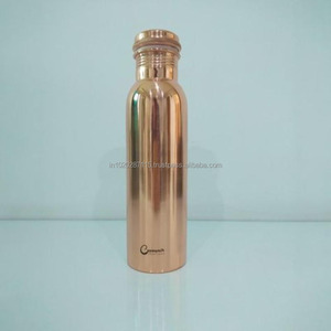 Botella de agua de cobre resistente a las fugas con cuerpo duradero para yoga fitness gimnasio Oficina desintoxicación hidratación y rutina de bienestar - Product Image 6