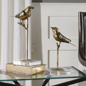 Handmade Brass Birds Sculpture Modern Animal Figurine Floor Decor for Living Room Hotel Bar - Product Image 4
