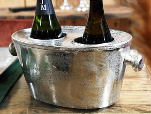 Hielera Portátil de Diseño Premium con Acabado Plateado Metálico, Ecológica, de 5L de Capacidad, con Asa, Accesorios para Bar, Enfriador de Vino - Product Image 2