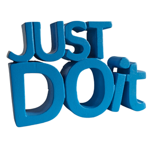 Just Do It - Decoración de Oficina Creativa de Madera Pintada en Azul, Adorno de Madera de Ingeniería para Decoración de Oficina, Artículo Decorativo - Product Image 3