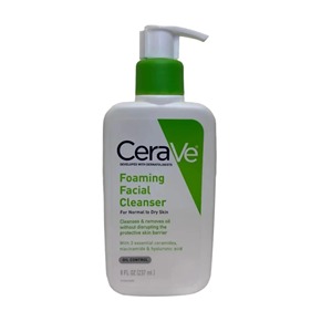 Nettoyant moussant pour le visage CeeraVe Premium, développé par des dermatologues, nettoyant quotidien avec protection de la barrière cutanée - Product Image 1