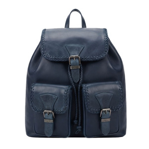 Sac à dos en cuir élégant unisexe, polyvalent, avec grand compartiment intérieur pour ordinateur portable et plusieurs poches pour tous les jours - Product Image 1