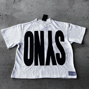 T-shirt vierge coupe ample personnalisé pour homme en molleton français, 100 % coton Pima biologique, 300 GSM, épais et surdimensionné - Product Image 2