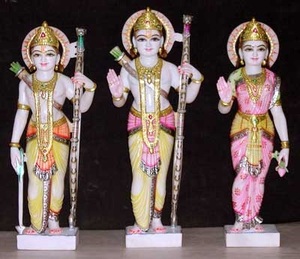 White Marble Ram Darbar <b>Statues</b> - Product Image 2