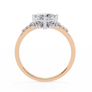 Premium floral princess cut diamond statement <b>ring</b> <b>crafted</b> with brilliant halo for timeless luxury elegance - Product Image 3