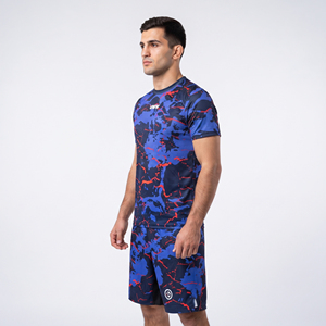 Nuevo Conjunto de Lucha Libre Personalizado para Hombre, Camisetas Tejidas + Pantalones Cortos Tejidos con Estampado Digital, Conjunto de 2 Piezas, 100% Poliéster, Secado Rápido, Corte Holgado - Product Image 3