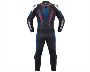 Combinaison de moto pour homme Zuzuki Pro 1 pièce en cuir de vache véritable/cuir de kangourou, style MotoCP, armure niveau 2 - Product Image 2