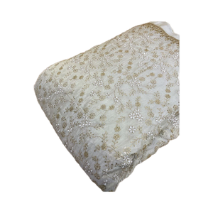 Tissu de broderie lourde soie tissus fantaisie kurti koti tissus fantaisie - Product Image 1