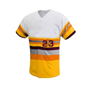 Maillot de baseball professionnel à deux boutons pour l'entraînement, impression par sublimation, manches courtes, uniformes d'équipe de baseball très demandés - Product Image 2