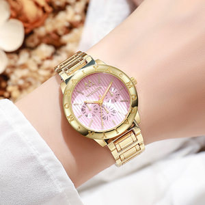 Montres à quartz rondes pour femmes, nouveau design, vert rose, montres pour femmes, Relojes - Product Image 2