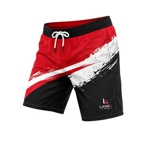 Custom <b>Men</b> Graphic Board Shorts Quick Dry Beach Swim <b>Trunks</b> Red Black Abstract Print Surf Shorts Lightweight Water Sports Swim - Product Image 1