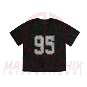 Maillots de football américain rétro pour adultes, prix de gros, impression par sublimation, logo personnalisé, maillot de football américain en mesh - Product Image 4