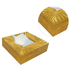 Modern Golden Steel <b>Tissue</b> Box & Napkin Holder Rectangular Decorative Handmade Eco-Friendly for Home Restaurant <b>Wedding</b> Bar Use - Product Image 2